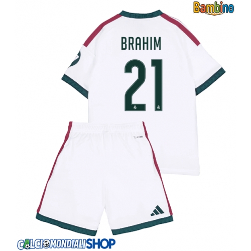 Maglie da calcio Real Madrid Brahim Diaz #21 Prima Maglia Bambino 2026-27 Manica Corta + Pantaloni corti)